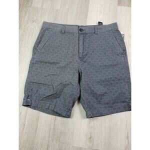 Nordstrom Union Shorts Zip Front Slant Pockets Geometric Print Cotton Size 40